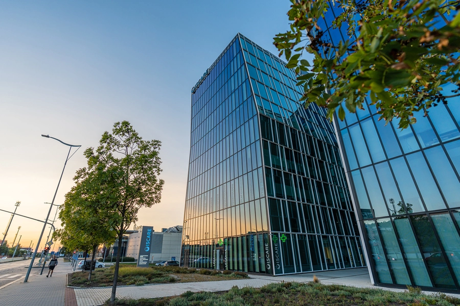 A view of the Iscare building